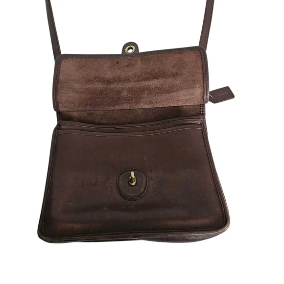 Vintage Coach Women's Willis Full Grain Leather Shoulder Bag J8U-9927 Brown READ - Picture 9 of 16